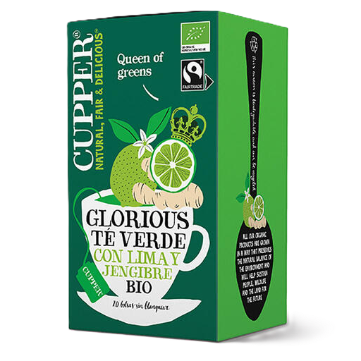 CUPPER Te Verde Lima Jengibre BIO 20 bolsitas