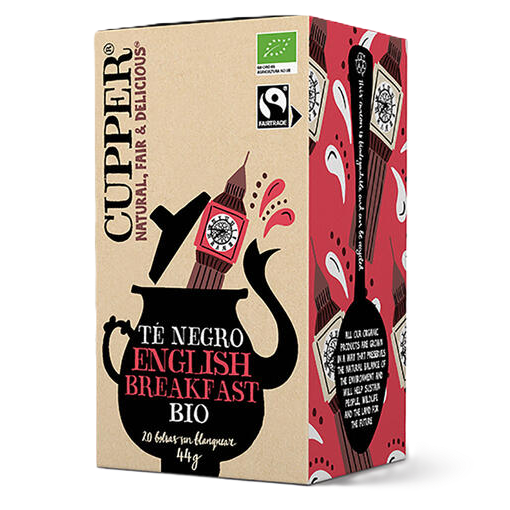 CUPPER Te Negro English Breakfast BIO 20 bolsitas