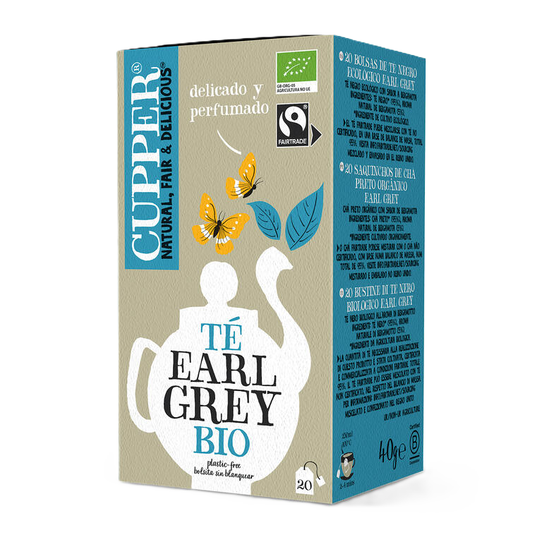 CUPPER Té negro earl grey BIO 20 bolsitas