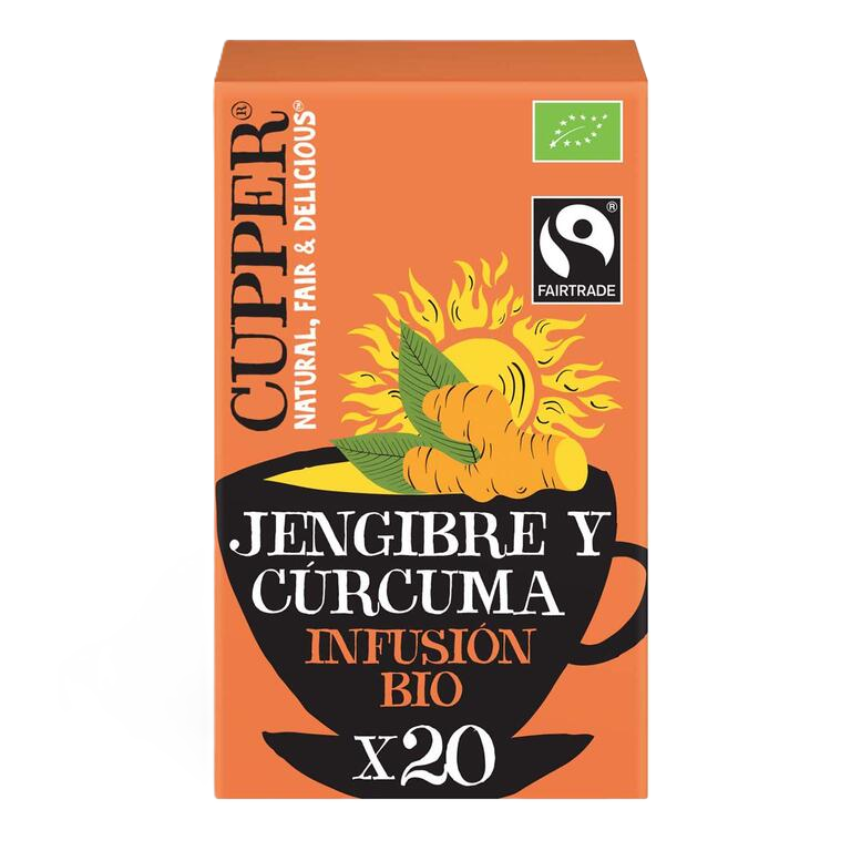 CUPPER Infusión Jengibre y Cúrcuma BIO 20 bolsitas