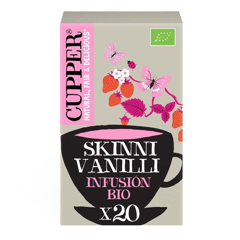 CUPPER Infusión fresa y vainilla BIO 20 bolsitas