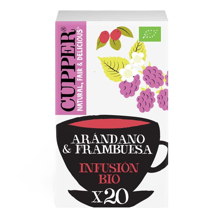 CUPPER Infusión arándano y frambuesa BIO 20 bolsitas