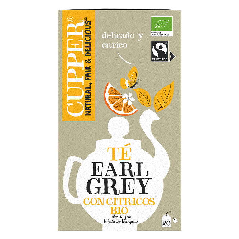 CUPPER Te Earl Grey Citricos BIO 20 bolsitas