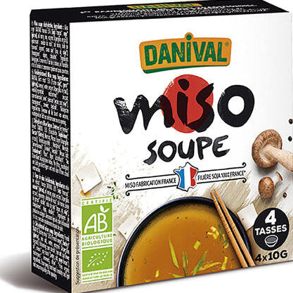DANIVAL Sopa de Miso BIO, 4 X 10g Sin Lactosa