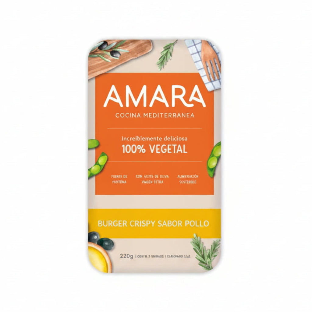 AMARA Crispy Burger Sabor Pollo 2x110g