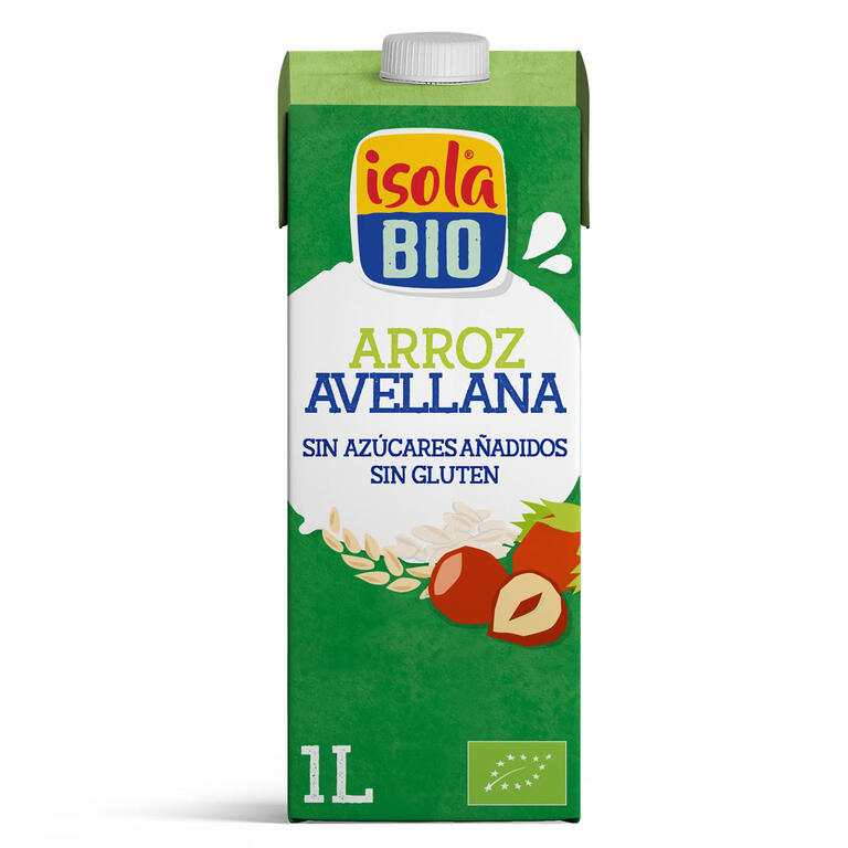 ISOLA. Bebida Vegetal de Arroz con Avellanas BIO, 1 L