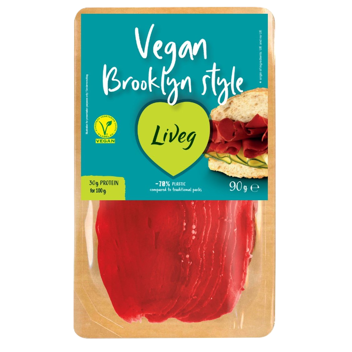 LIVEG Lonchas Vegetales Gusto Brooklyn 90g Organico