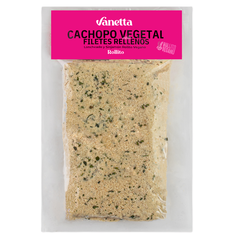 VANETTA. Seitán estilo cachopo asturiano Rollito 400/450g. Envasado al vacio