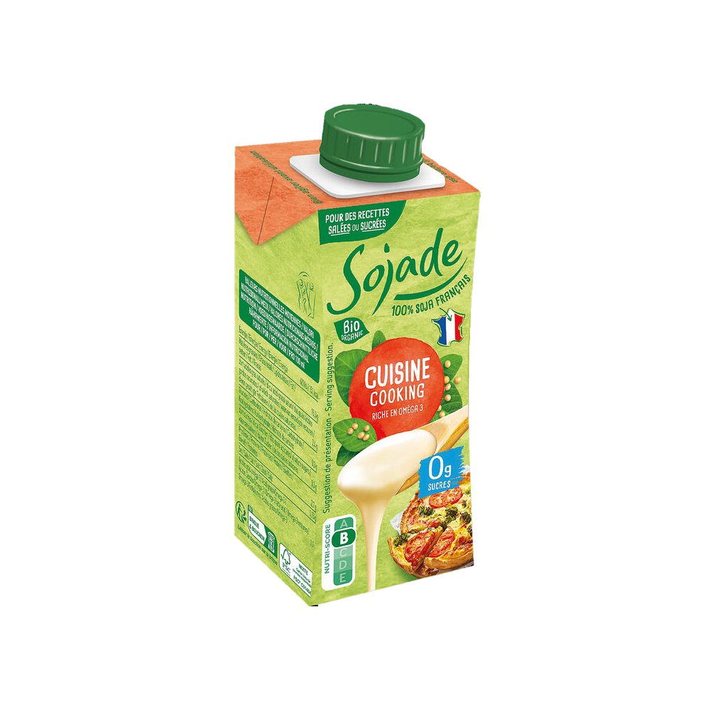SOJADE Crema Para Cocinar de Soja Bio, 200ml Sin Gluten