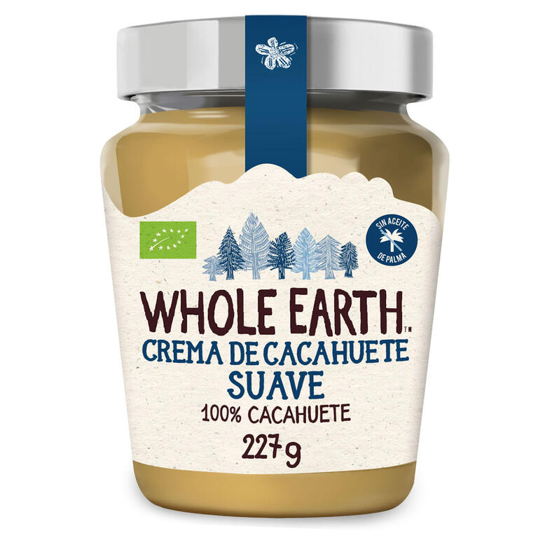 WHOLE EARTH CREMA DE CACAHUETE BIO, 227g- Sin gluten