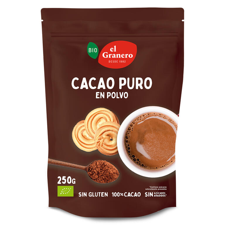 EL GRANERO Cacao en polvo BIO 250 g Sin Gluten
