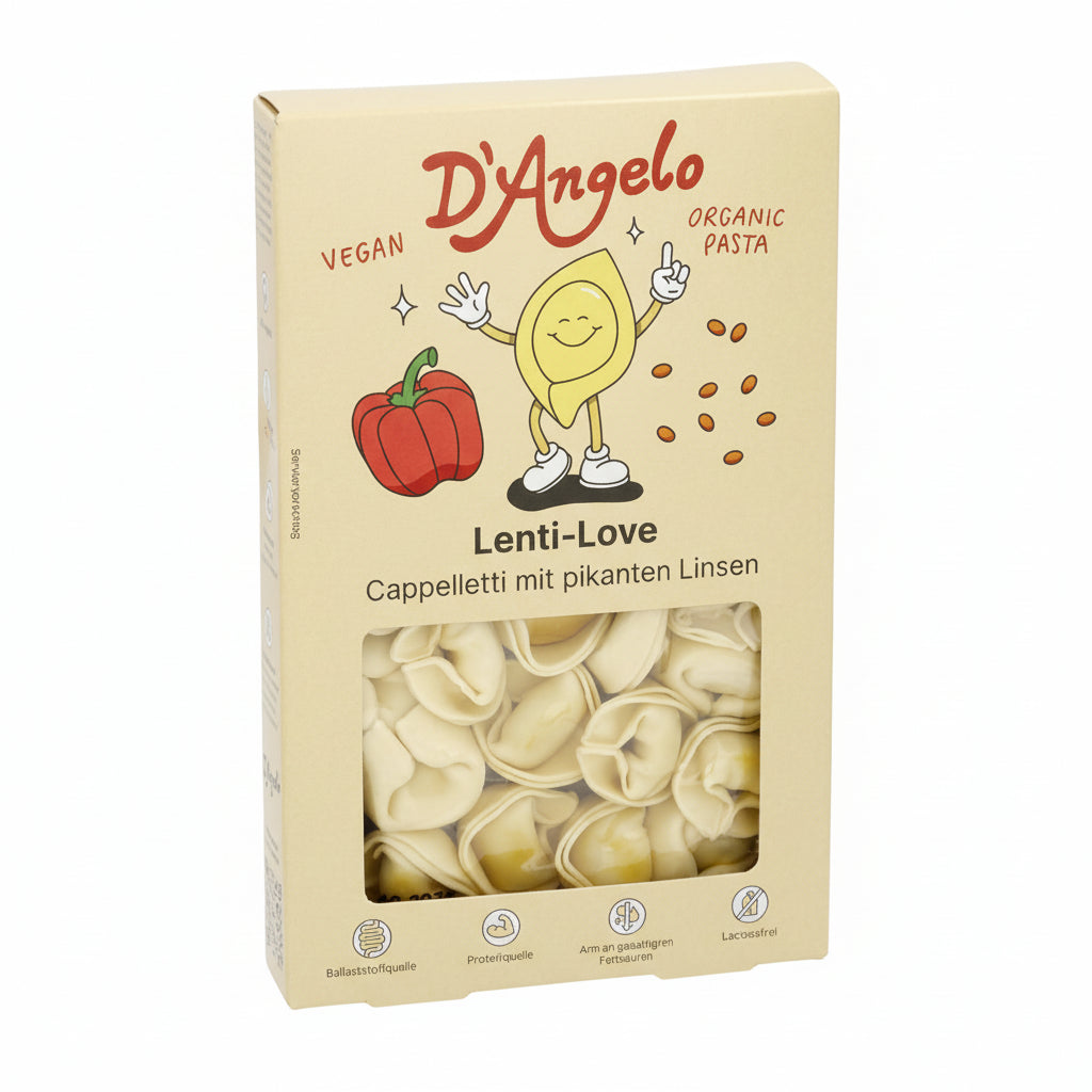 D'ANGELO Lenti-Love - Cappelletti Vegano de Lentejas y Especias 250g