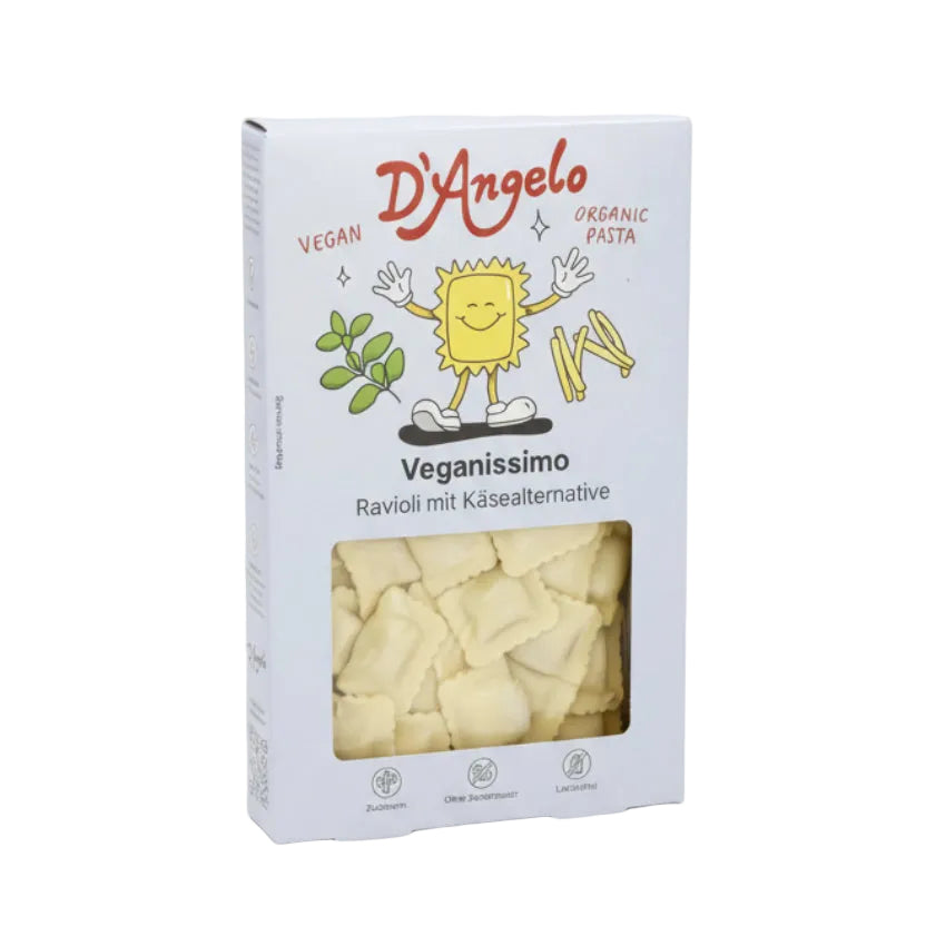 D'ANGELO Veganissimo - Raviolis Veganos con Queso Vegetal 250g