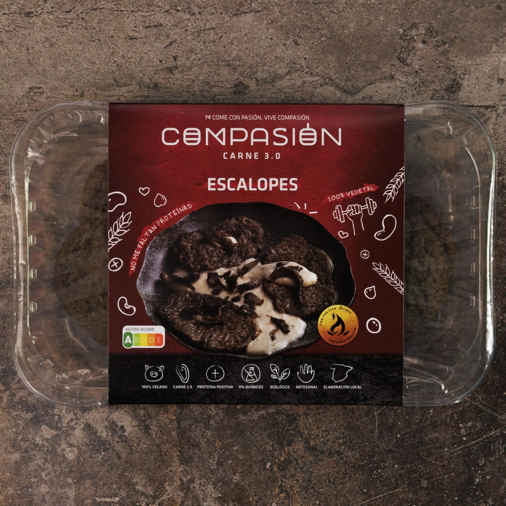 COMPASIÓN. Escalopes de Seitán. 4 x 40g