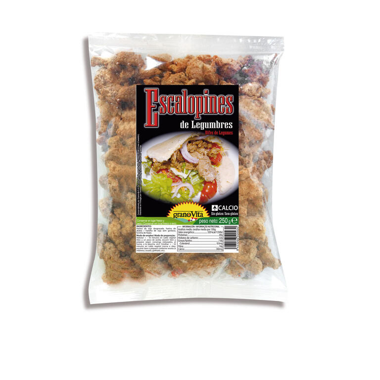 GRANOVITA  Escalopines de Soja y Legumbres Texturizados 250g