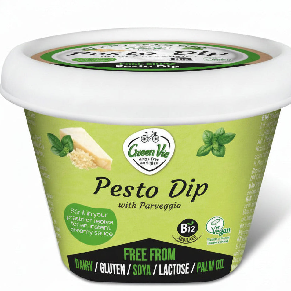 GREEN VIE Vegan Pesto Dip con Parveggio 200g Sin Gluten