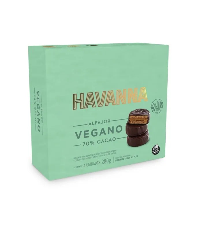 HAVANNA Alfajor Vegano 4uds 280grs Sin Gluten