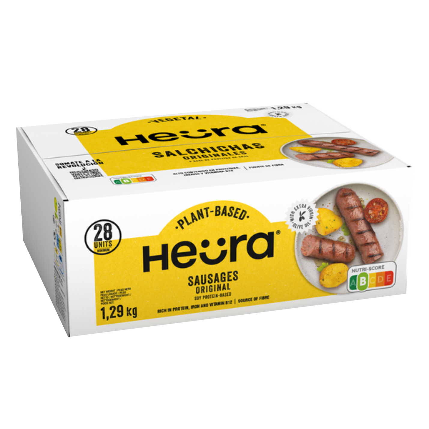 HEURA Salchichas Originales Veganas Sin Gluten 28 uds 1,29 kg