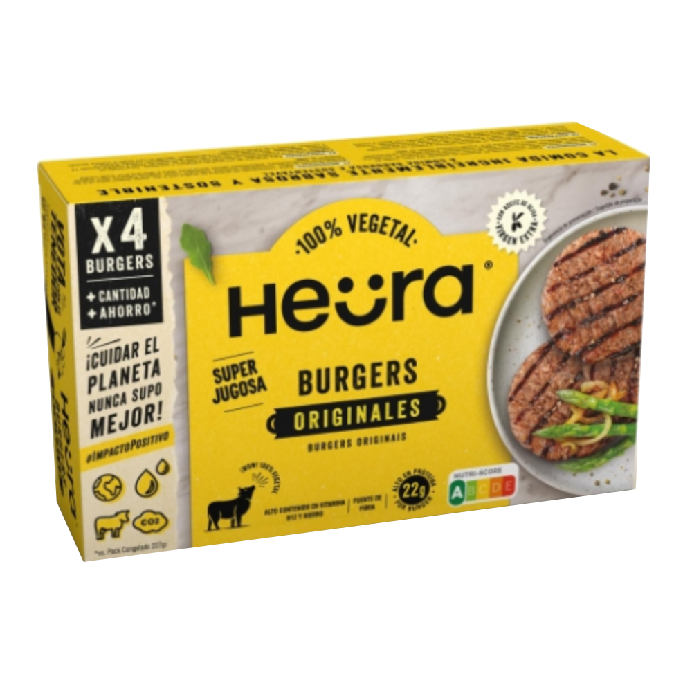 HEURA Burgers Originales 4.0 XL Veganas Sin Gluten 400 g