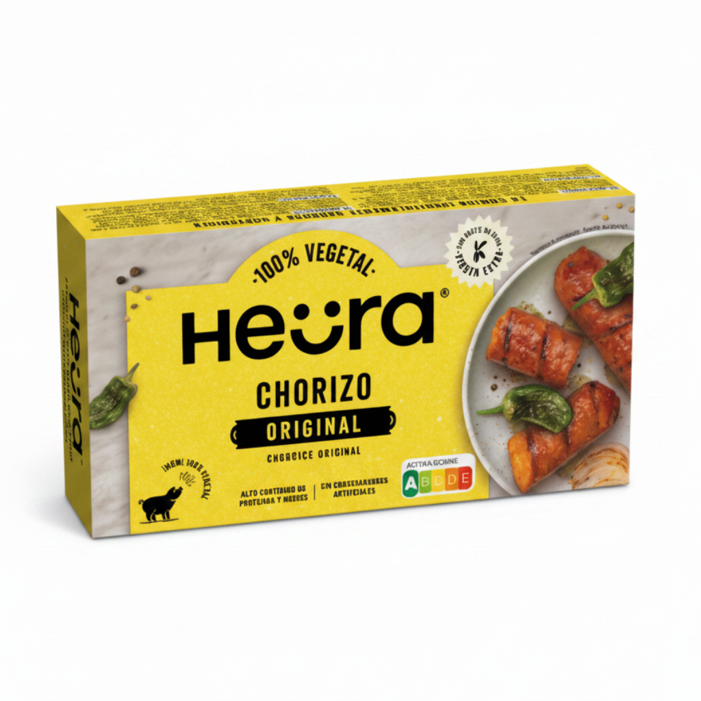 HEURA Chorizo Vegano Original 2.0 216 g | Sin Gluten Sin Cerdo 16g Proteína