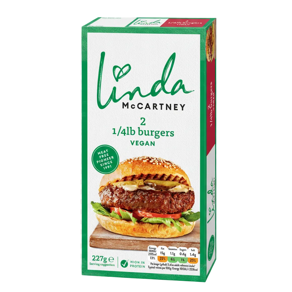 LINDA Mc CARTNEY Hamburguesas veganas de 1/4 lb 227g (2 unidades)
