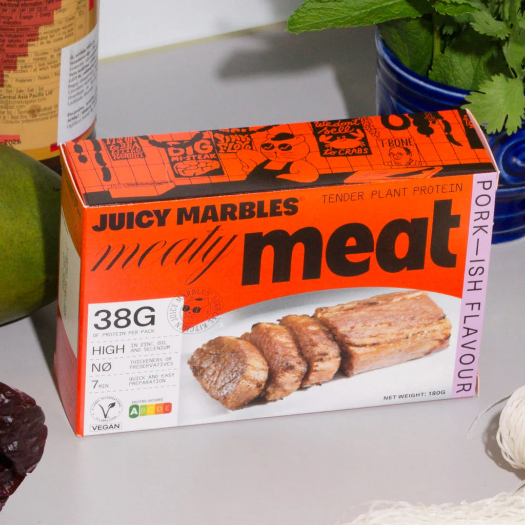 JUICY MARBLES Pork-Ish Flavour, carne vegetal de soja 180 g