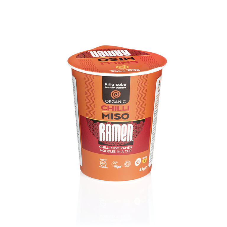 KING SOBA RAMEN Miso con Chili Sin Gluten 85g