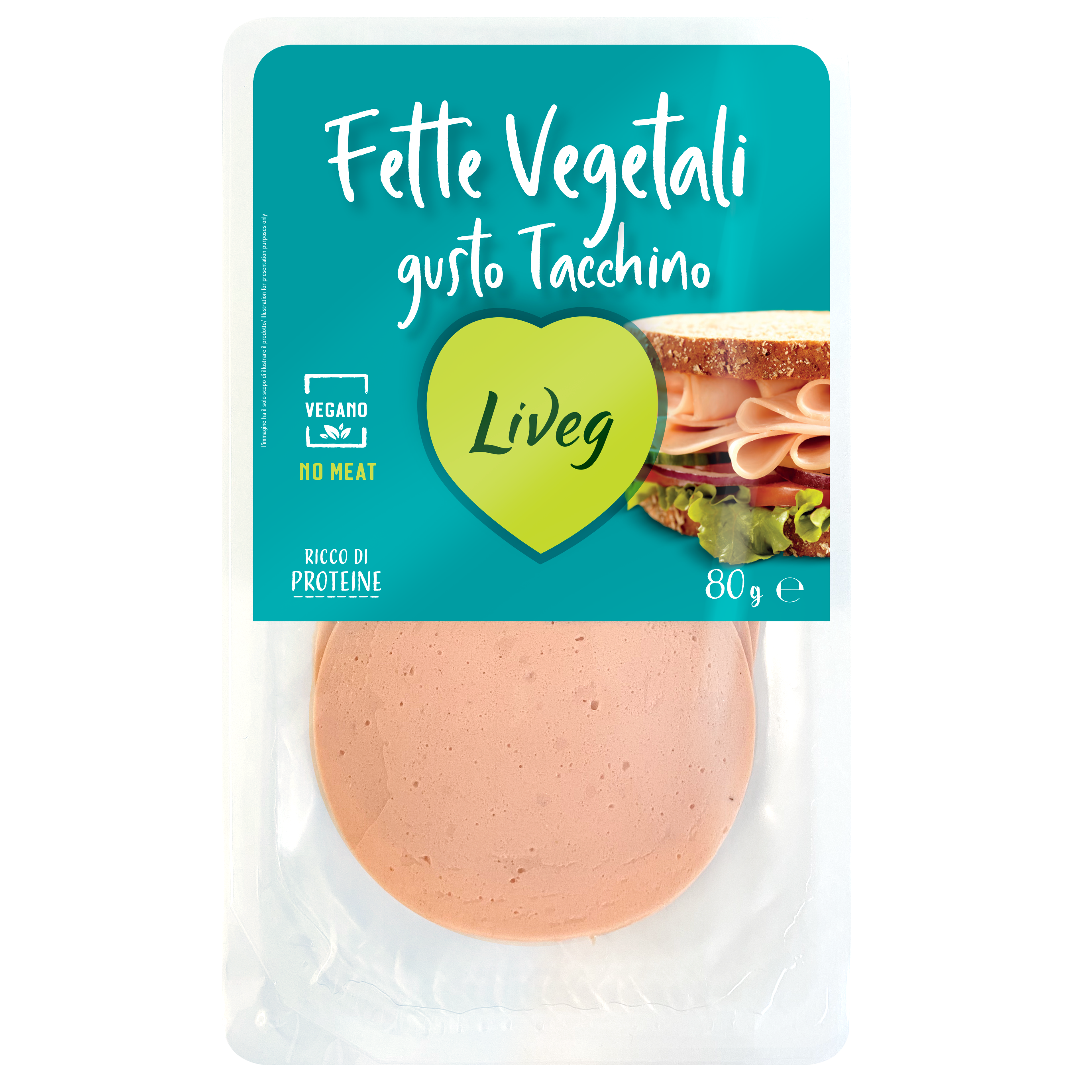 LIVEG Lonchas Vegetales Gusto Tacchino 90g Organico