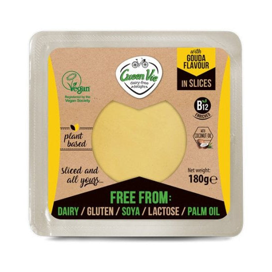 GREEN VIE Lonchas veganas con sabor a gouda 180g- Sin Gluten