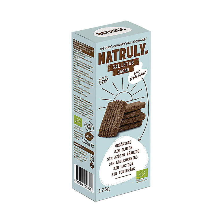 NATRULY Galletas Cookies Cacao BIO 125g