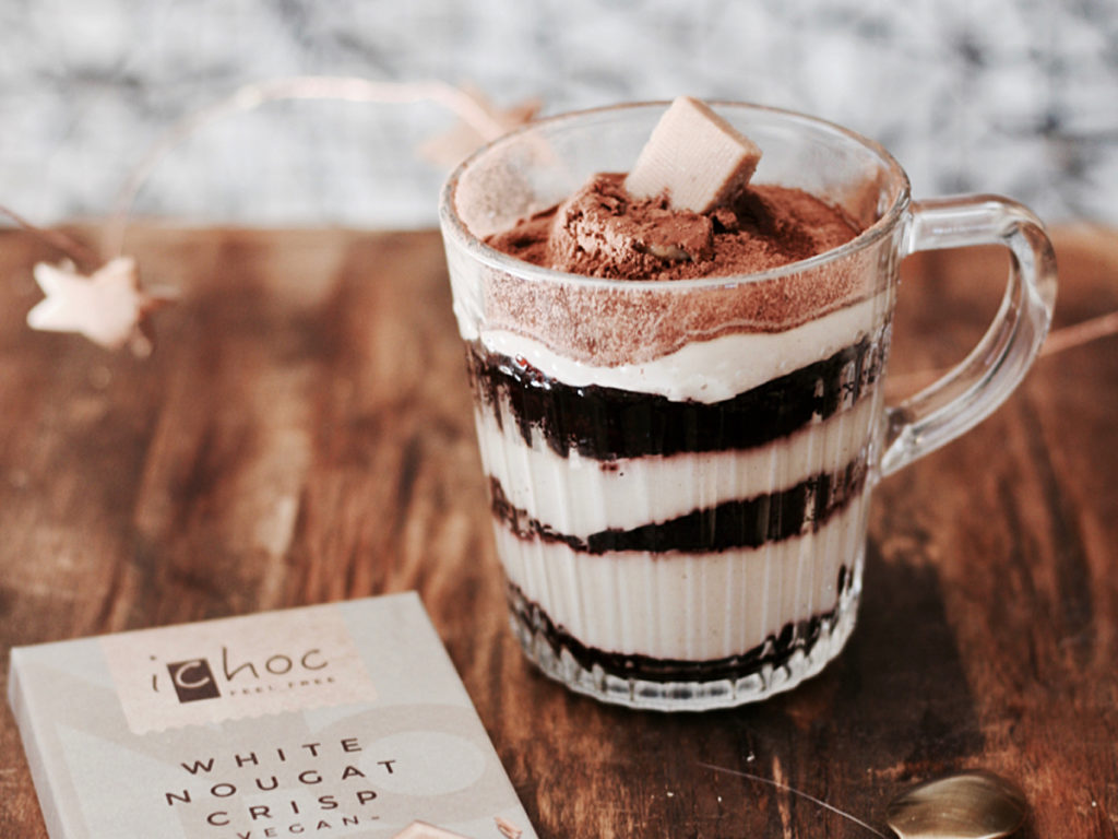 ICHOC White Nougat Crisp Organico 80g