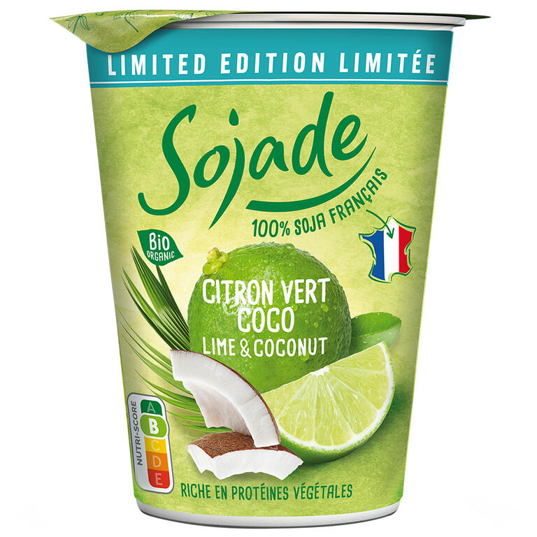 SOJADE Postre de Soja Lima y Coco, 400g Sin Gluten