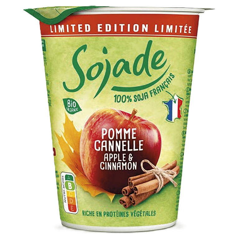 SOJADE Postre de Soja Manzana y Canela BIO 400g Sin Gluten