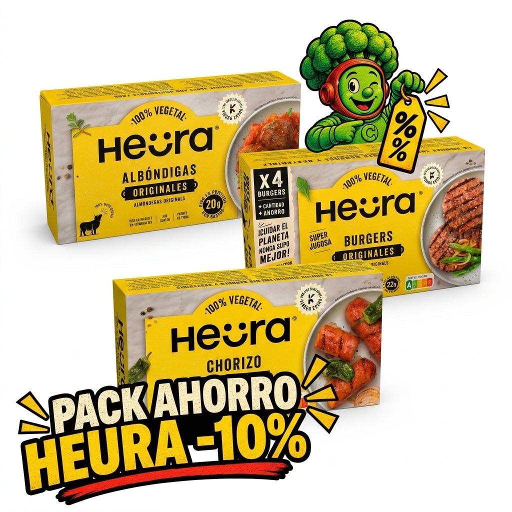 Pack Ahorro HEURA (-10%) Burgers, Chorizo y Albóndigas | Sin Gluten