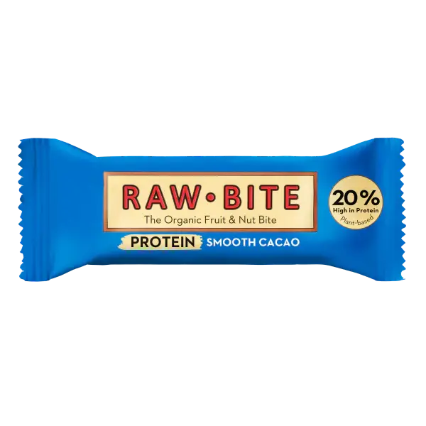 RAW BITE Barrita de proteina de cacao suave 45g sin gluten