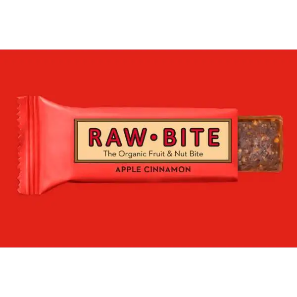 RAW BITE Barrita de proteina de Manzana y Canela 45g sin gluten