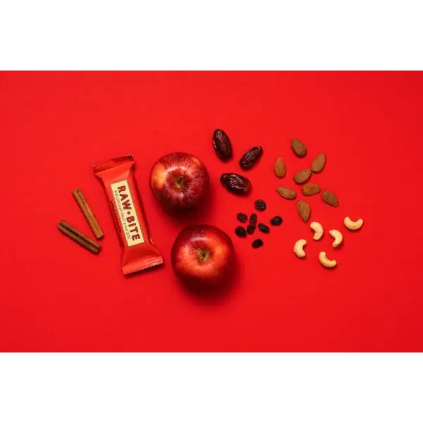 RAW BITE Barrita de proteina de Manzana y Canela 45g sin gluten