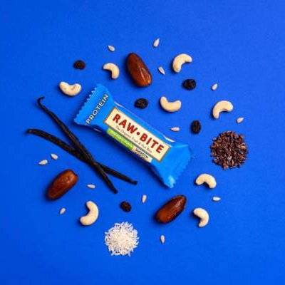 RAW BITE Barrita de proteina de cacao suave 45g sin gluten