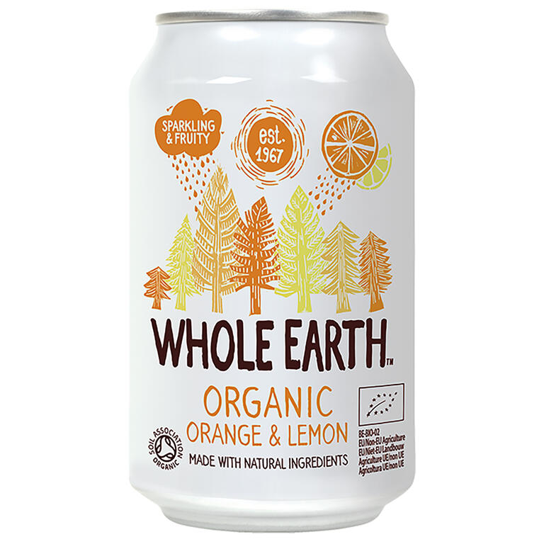 WHOLE EARTH  Refresco de Naranja y Limón BIO 330 ml