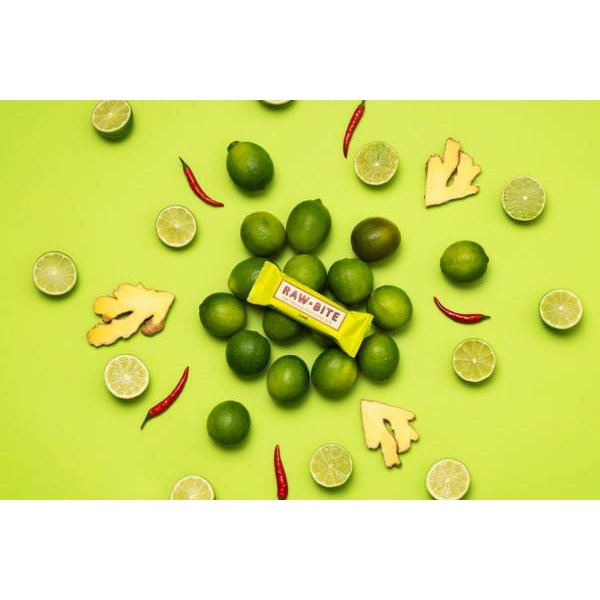 RAW BITE Barrita de proteina Lima 50g sin gluten