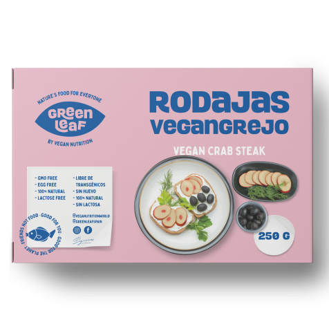 GREEN LEAF Rodajas de Vegangrejo 250g
