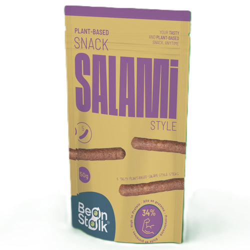 BEANSTALK Snacks Estilo Salami Vegano 50g