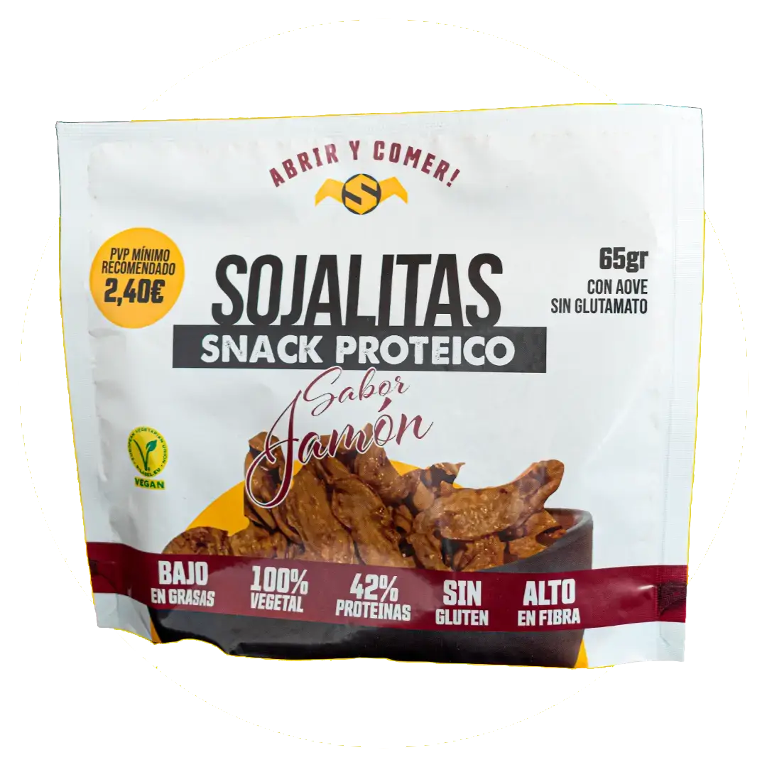 SOJALITAS Snack proteico Sabor Jamón 65g Sin Gluten