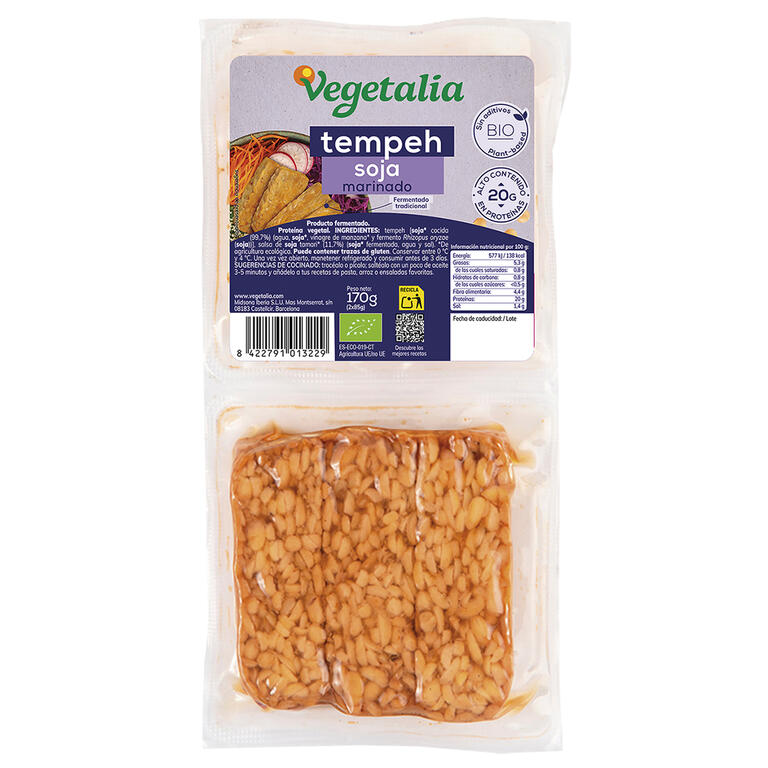 VEGETALIA Tempeh Soja Marinado 170g