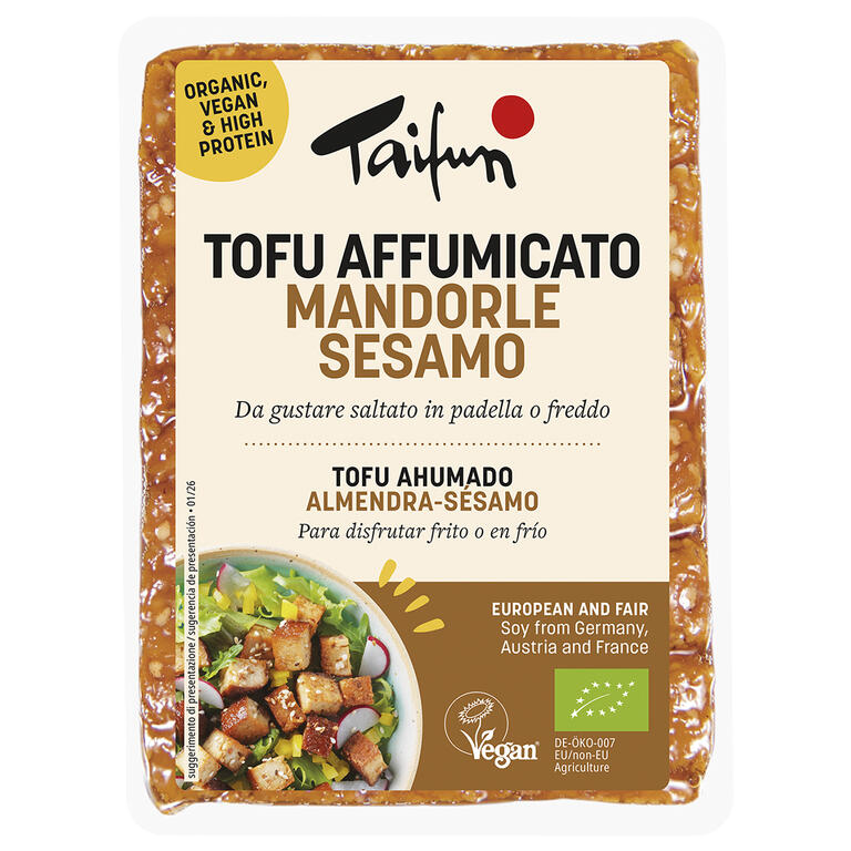 TAIFUN. Tofu Ahumado con Almendras y Sésamo Bio. 200 g