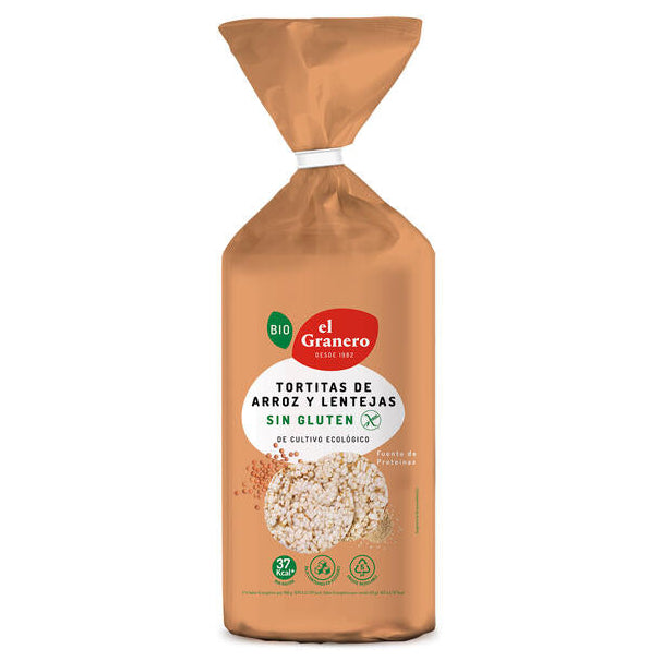 EL GRANERO Tortitas de Arroz y Lentejas BIO 115g Sin Gluten