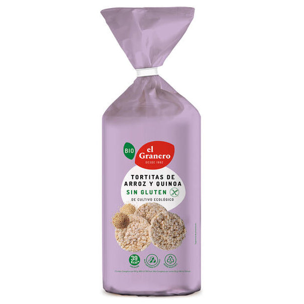 EL GRANERO Tortitas de Arroz y Quinoa BIO 120g Sin Gluten