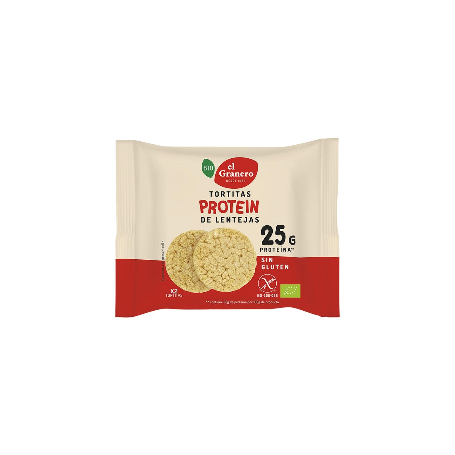 EL GRANERO Tortitas Protein de Lentejas BIO 22g Sin Gluten