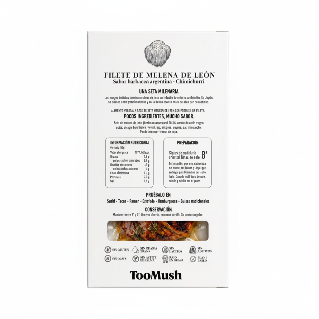 TOO MUSH - Filete de melena de león - BBQ Argentina - 180g