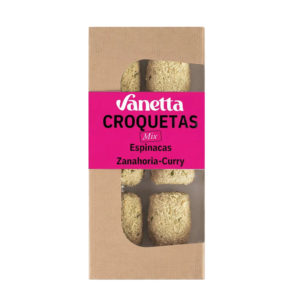 VANETTA. Croquettes aux épinards ou aux carottes/curry. 250 g. 6 unités
